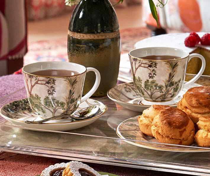 キット・ケンプ ゴールド 8オンス ティーカップ&ソーサー トールツリー