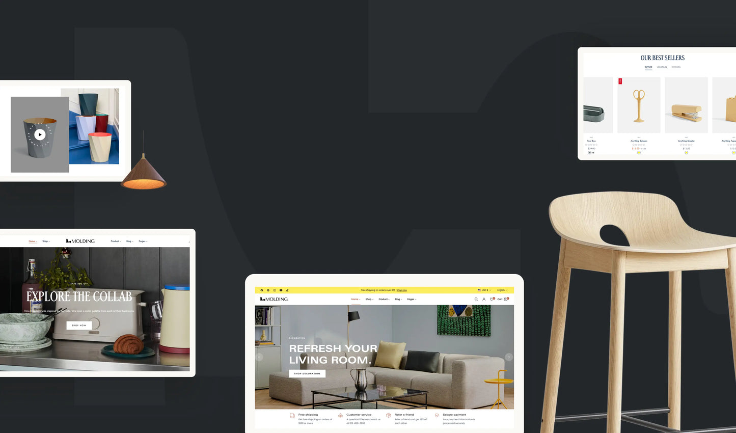 モダンなインテリアデコレーションShopifyテーマ