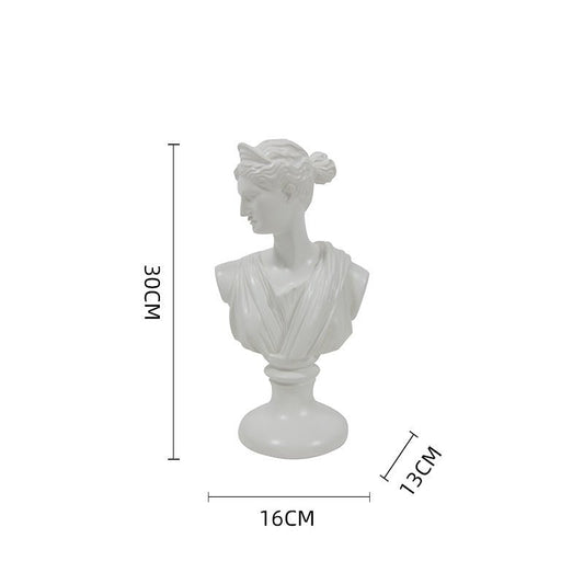 Alinda European Decor Ornament Head Portrait Statue Bust Art Drawing Sketch