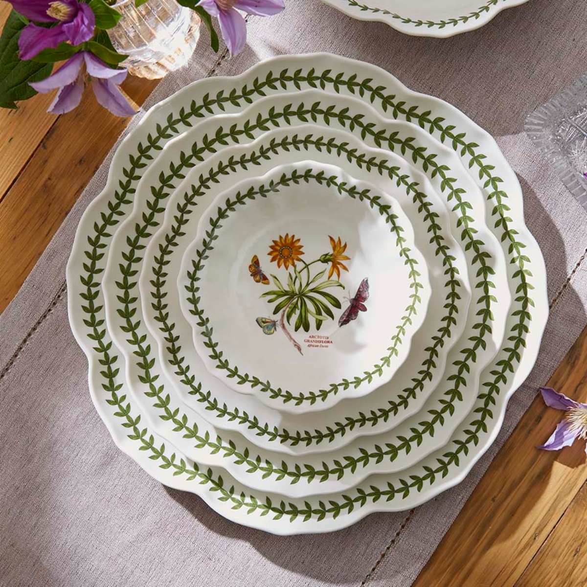 ボタニックガーデン ロータスブロッサム 6インチ ボウル - アフリカンデイジー S/4