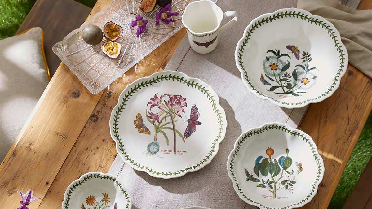 ボタニックガーデン ロータスブロッサム 14オンス マグカップ - 蝶 S/4