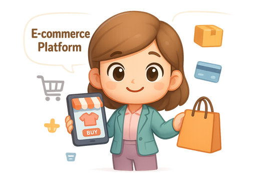 E-commerce Platform Cartoon