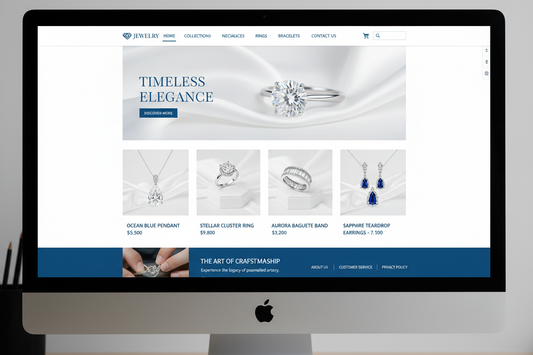 Luxury Jewelry Website Mockup