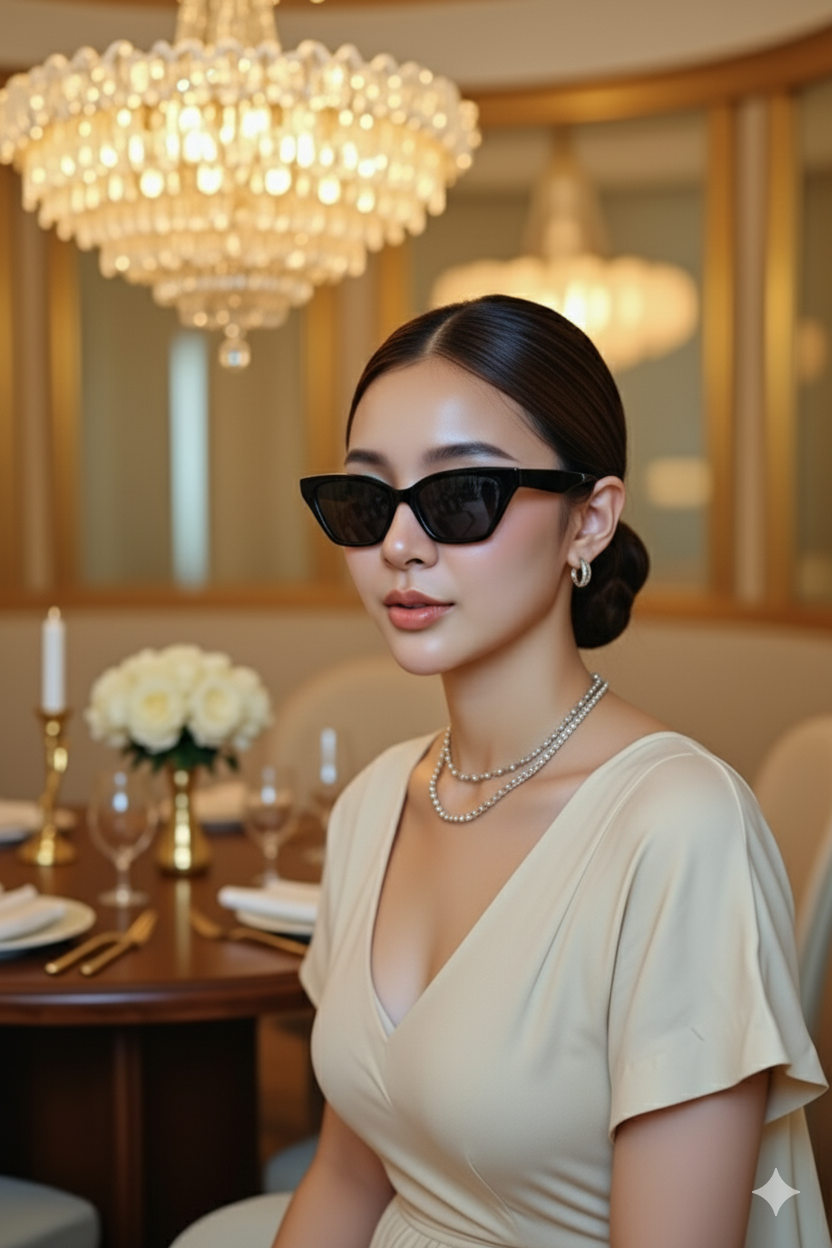 ファッションブラックアセテートサングラス - FASHION-SS-2024-H