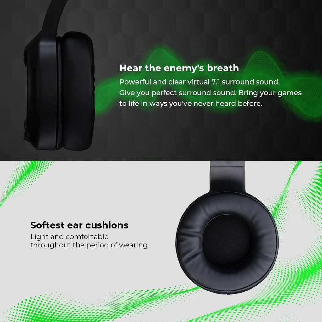 EGA TYPE H13 ゲーミングヘッドセット 7.1 RGB ポート USB 2.0 2 番目の単語