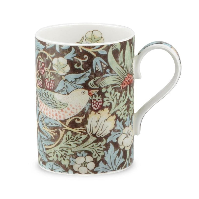 Morris and Co Strawberry Thief Mug - Chocolate