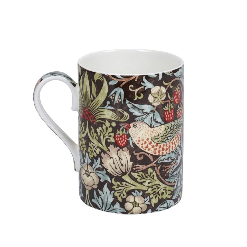 Morris and Co Strawberry Thief Mug - Chocolate