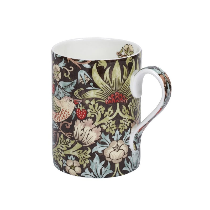 Morris and Co Strawberry Thief Mug - Chocolate