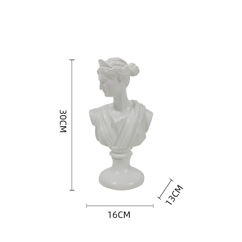 Alinda European Decor Ornament Head Portrait Statue Bust Art Drawing Sketch