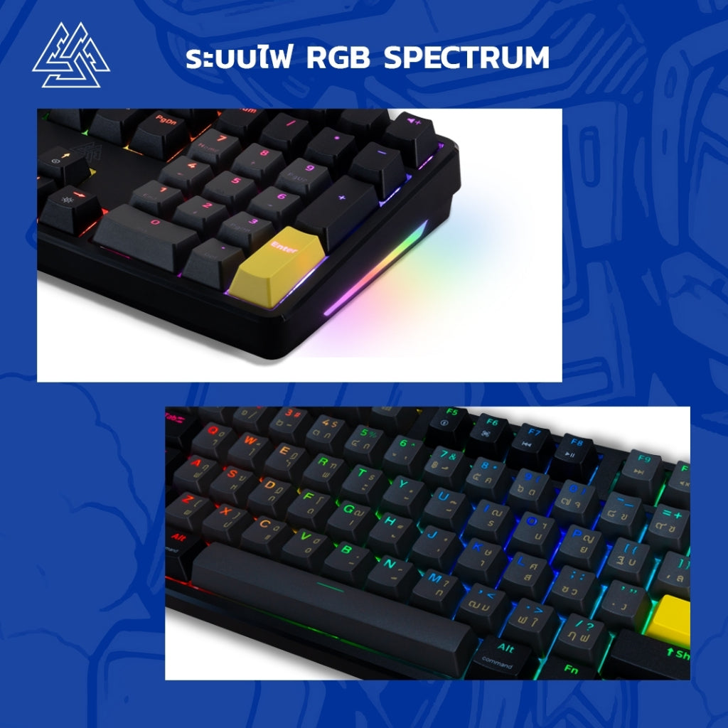 EGA TYPE CMK3 メカニカル キーボード CIY ได้ 2 สวิตต์ 青スイッチ / 赤スイッチ フル RGB รับประกันสินค้า 2 ปี